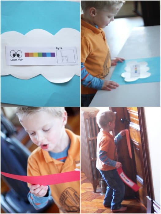 Rainbow Scavenger Hunt with Clues