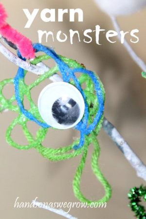 Yarn Monster Halloween Craft