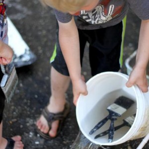 Painting the Driveway Water Activity (5)