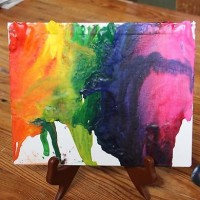 hair dryer melted crayon