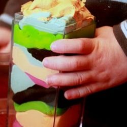 play dough layered art