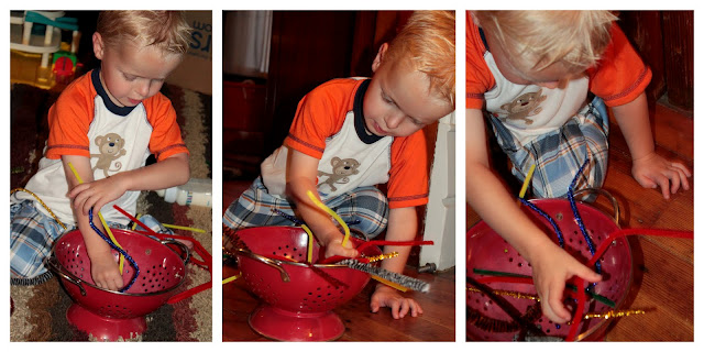 fine motor pipe cleaner activity