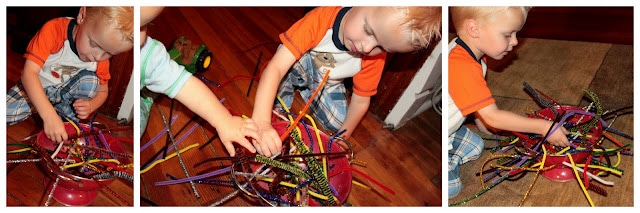 fine motor pipe cleaner activity