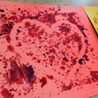 crayon shavings drawing