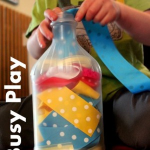 Busy Toddler Play: Ribbons in a Bottle