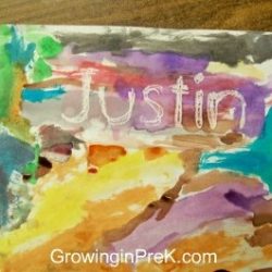 watercolor crayon resist