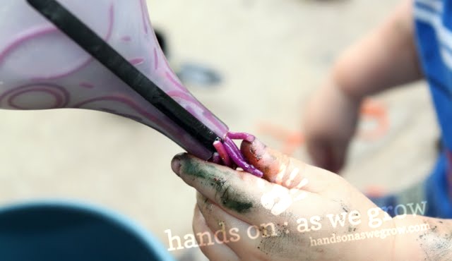 colored spaghetti sensory activity for toddlers