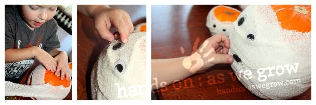 pumpkin mummy craft
