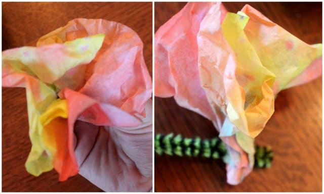 Mother's Day Craft watercolor coffee filter flower