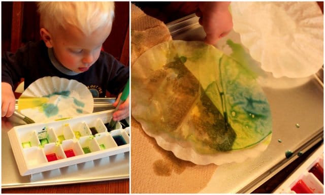 Mother's Day Craft watercolor coffee filter
