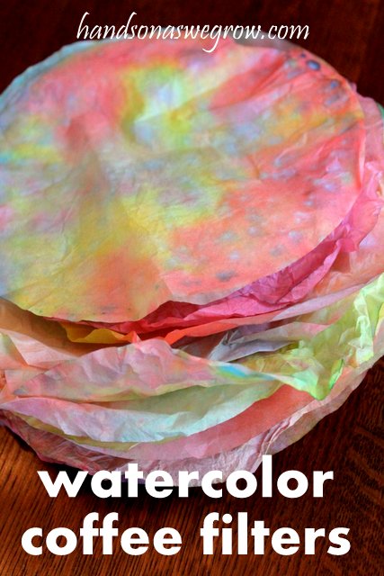 Mother's Day Craft watercolor coffee filters
