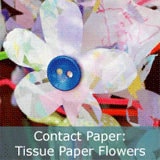 Contact Paper Tissue Paper Flowers