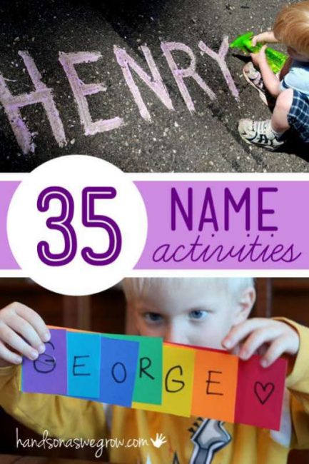 35 name activities for preschooler to have fun learning their name