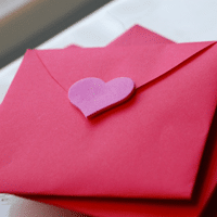 Kid Made Card Valentine for School