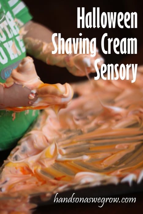 Halloween Shaving Cream Sensory Activity