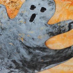 Shaving Cream Puffy Paint Ghost