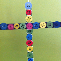 Button Cross Craft for Kids Button Cross Craft for Kids