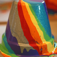 Rainbow Pour Painting Rainbow Pour Painting
