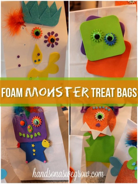 Foam Monster Treat Bags