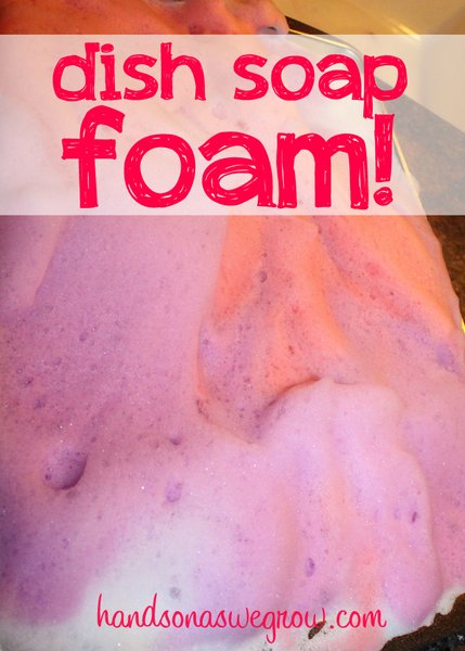 Dish Soap Foam Sensory Activity