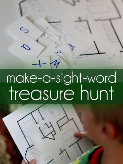 Make a treasure hunt to make sight words!