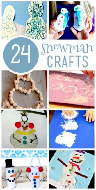 24 snowman crafts for kids to make