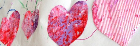 valentines day art hearts