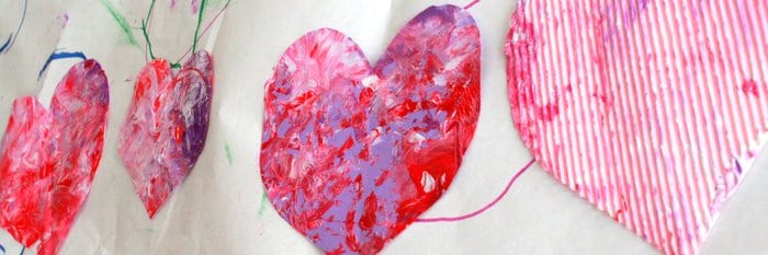 valentines day art hearts