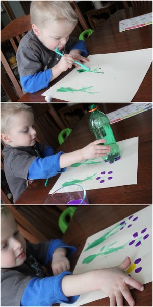 A creative spring flower art project for kids to make