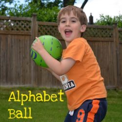 Alphabet ball game for preschoolers