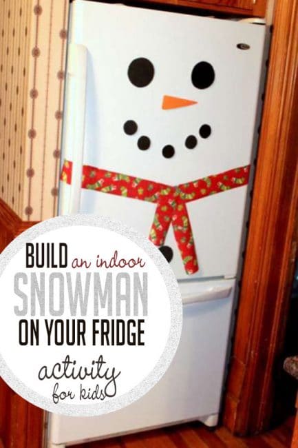 Make a cute snowman fridge with your kids that has moveable parts to make different faces and counting!