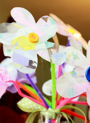 Mother's Day Craft for Kids to Make: Tissue Paper Flowers
