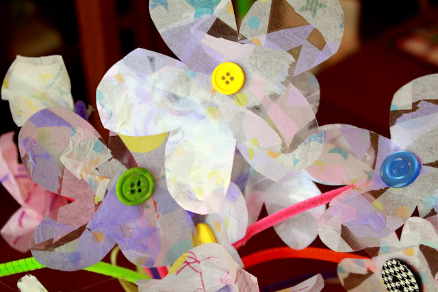 Mother's Day Craft for Kids to Make: Tissue Paper Flowers