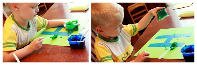Homemade edible finger paint is perfect for toddler art activities!