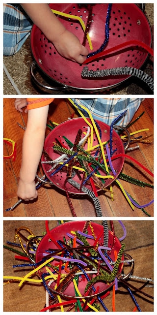 Keep kids busy with a no prep fine motor pipe cleaner activity!