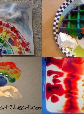 rainbow art, sensory, and even food