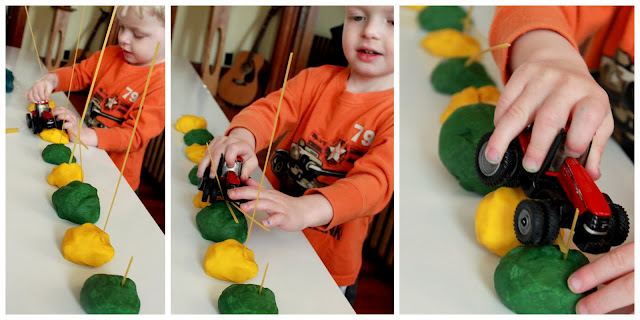 Such a basic idea for a threading activity for toddlers!