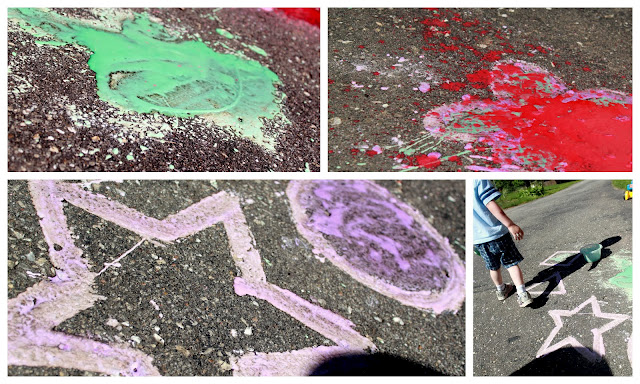 DIY Sidewalk Fizzy Foam Paint