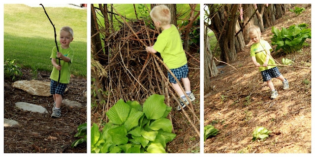 Make a Tin Can Forest for Outdoor Pretend Play