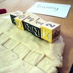 Printing Words in Play Dough Activity