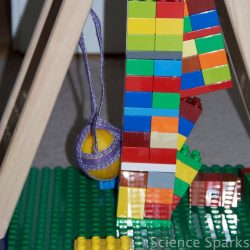 Testing lego structure stability activity fro kids