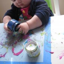 Baby Lego Painting Activity