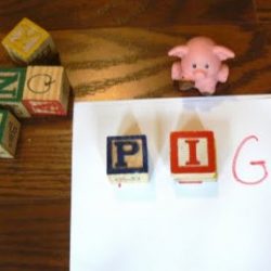 Spelling with ABC Blocks Activity for Kids