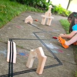 Building Blocks with Tape Roads