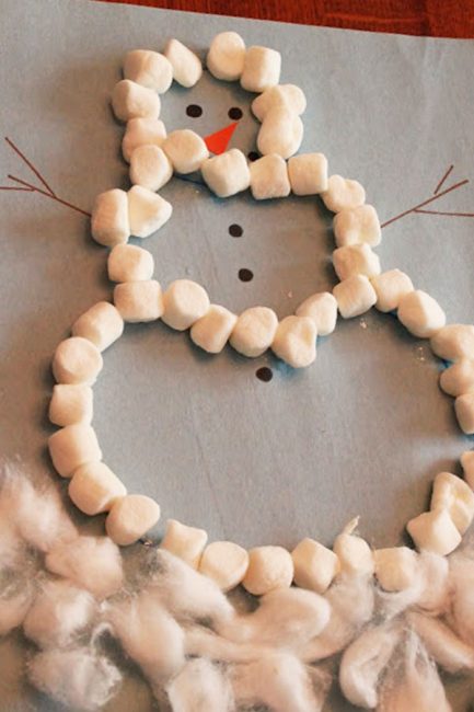 Quick and Easy Marshmallow Snowman Craft for Kids