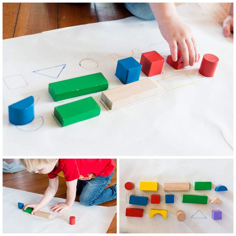 Mix up your block play! Easy, no-prep way to teach toddlers and  preschoolers big and small, shapes and colors. Work on fine motor skills  by…