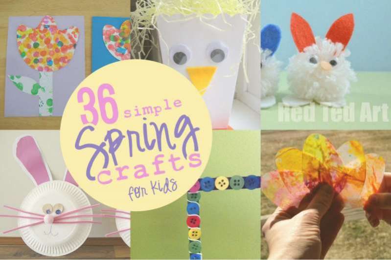 Super fun and simple spring crafts for the kids to make