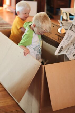 cardboard box dumpster diving