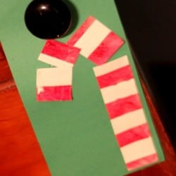 Tape Resist Candy Cane