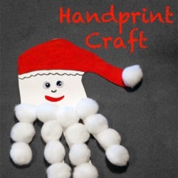 Santa Handprint Craft
